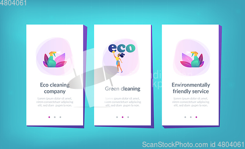 Image of Green cleaning app interface template.