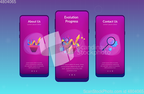 Image of Business growth app interface template.