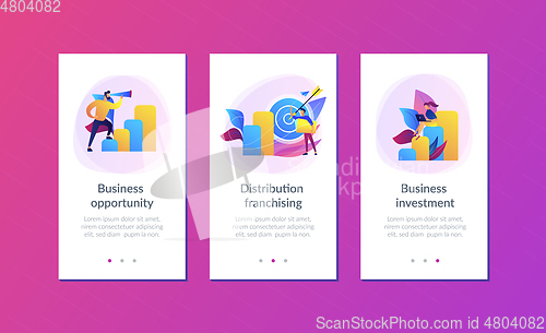Image of Business opportunity app interface template.