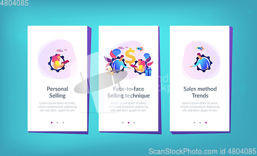 Image of Personalized selling app interface template.