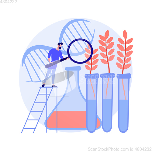 Image of Genetically modified plants abstract concept vector illustration.