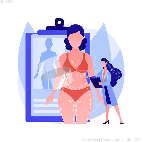 Image of Body contouring abstract concept vector illustration.