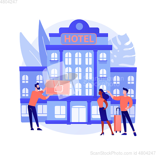 Image of Lifestyle hotel abstract concept vector illustration.