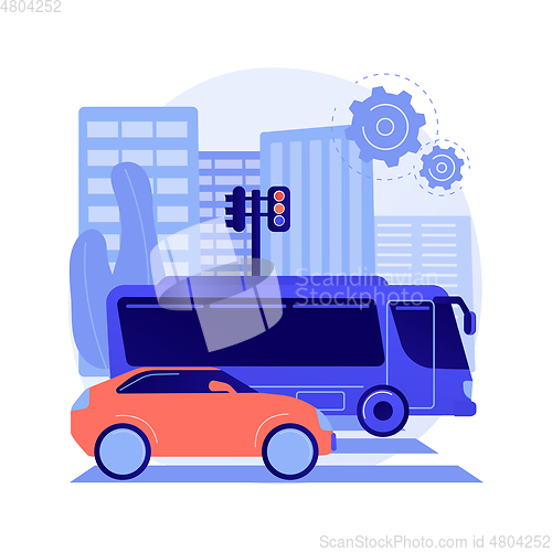 Image of Surface transport abstract concept vector illustration.