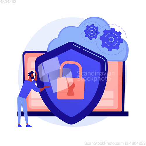 Image of Personal data protection vector concept metaphor