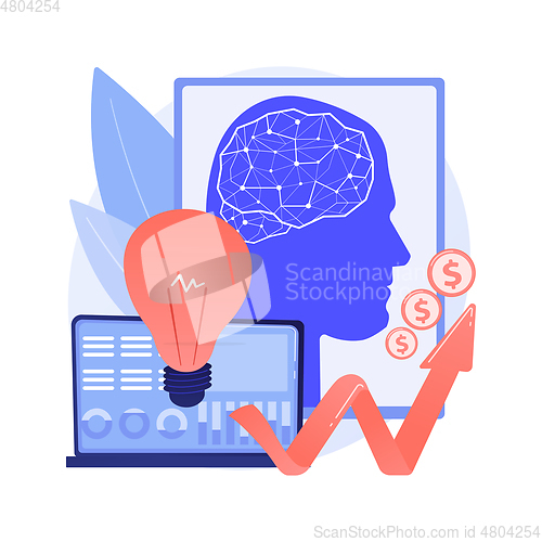Image of Artificial intelligence in financing abstract concept vector illustration.