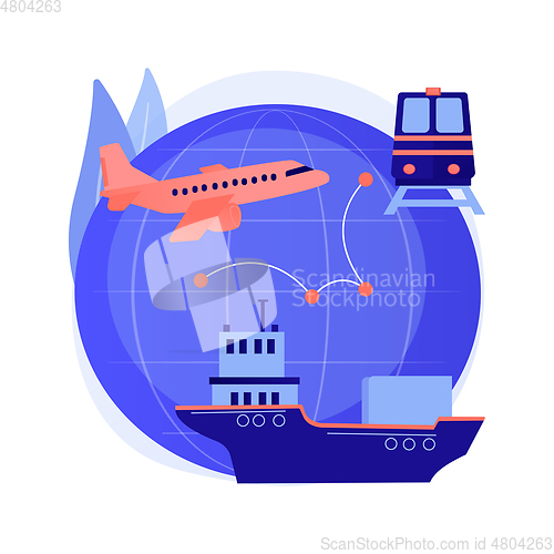 Image of International transport abstract concept vector illustration.