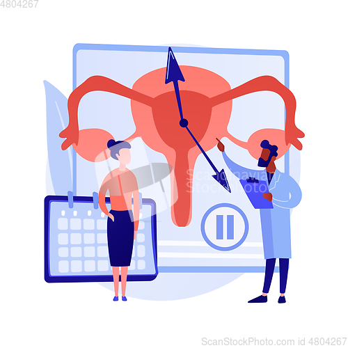 Image of Menopause abstract concept vector illustration.