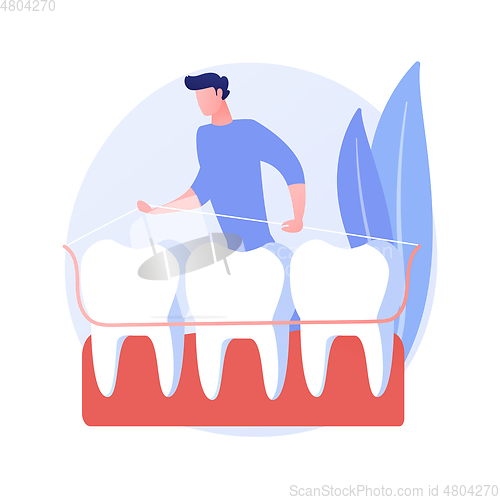 Image of Dental tooth plate abstract concept vector illustration.