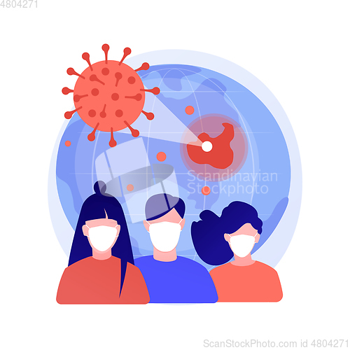 Image of COVID-19 abstract concept vector illustration.