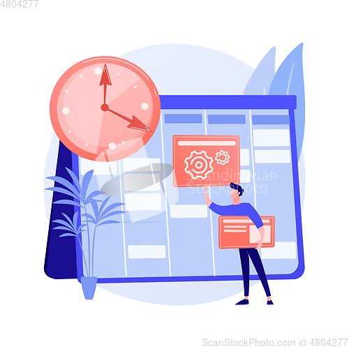 Image of Set up daily schedule abstract concept vector illustration.