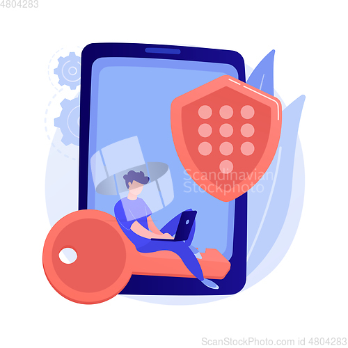 Image of Secure web traffic abstract concept vector illustration.