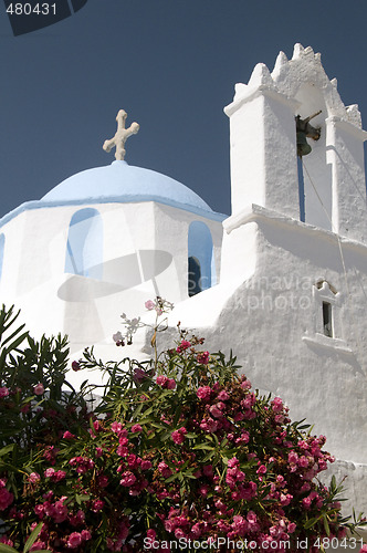 Image of greek church blue dome