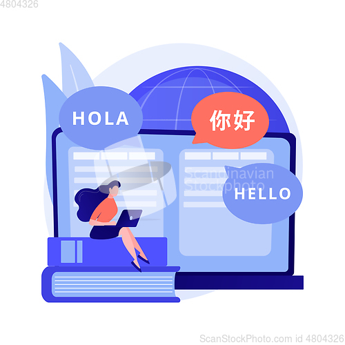 Image of Language translation abstract concept vector illustration.