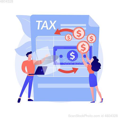 Image of Tax deduction vector concept metaphor