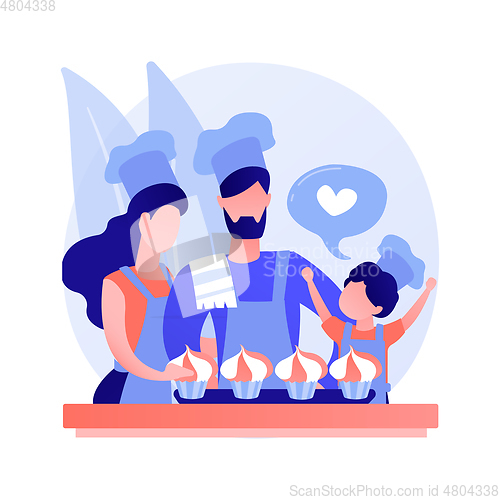 Image of Bake together abstract concept vector illustration.