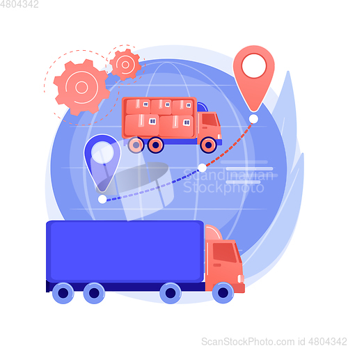 Image of Collaborative logistics abstract concept vector illustration.