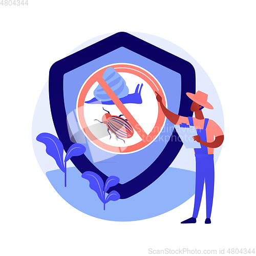 Image of Garden pests abstract concept vector illustration.