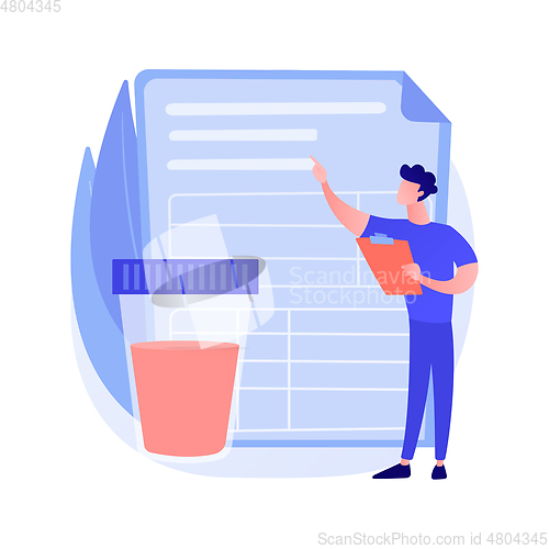 Image of Urinalysis abstract concept vector illustration.