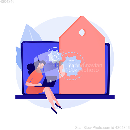 Image of Data driven marketing abstract concept vector illustration.