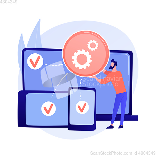 Image of Cross-platform development abstract concept vector illustration.