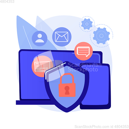 Image of Digital ethics and privacy abstract concept vector illustration.