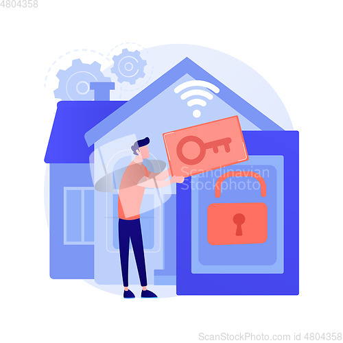 Image of Access control system abstract concept vector illustration.