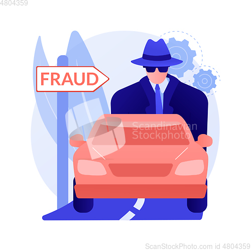 Image of Road fraud abstract concept vector illustration.
