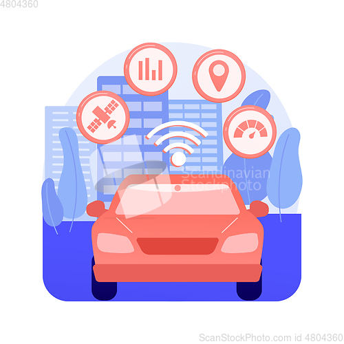 Image of Intelligent transportation system abstract concept vector illustration.