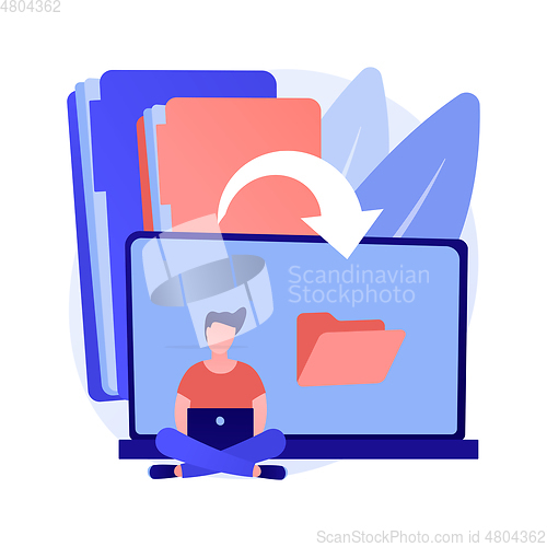 Image of Digital transformation abstract concept vector illustration.