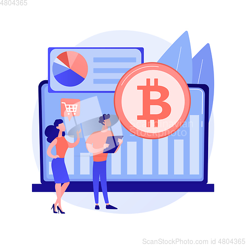 Image of Cryptocurrency market abstract concept vector illustration.