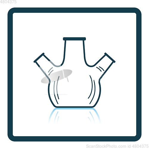 Image of Icon of chemistry round bottom flask with triple throat