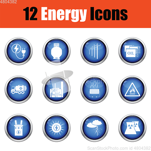 Image of Energy icon set. 