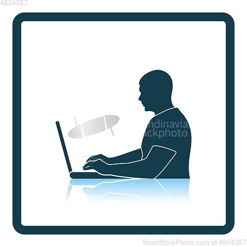Image of Writer at the work icon