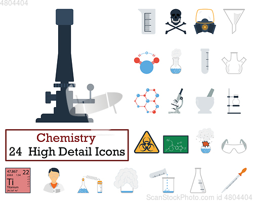 Image of Set of 24 Chemistry Icons