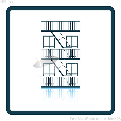 Image of Emergency fire ladder icon