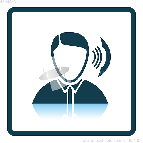 Image of Businessman avatar making telephone call icon