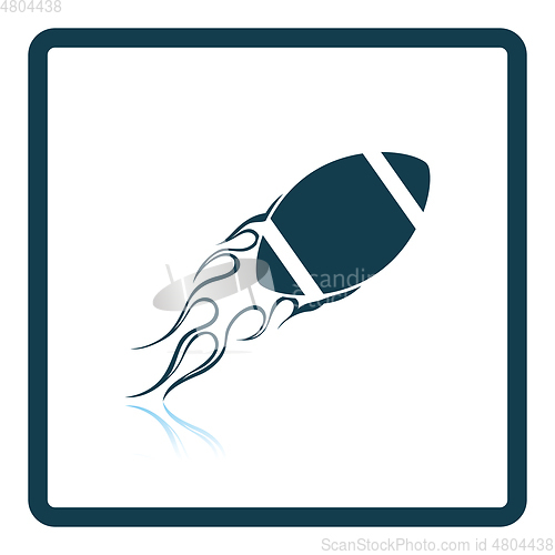 Image of American football fire ball icon