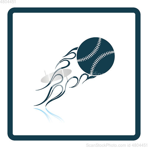 Image of Baseball fire ball icon