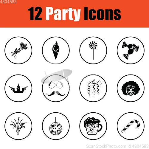 Image of Set of celebration icons