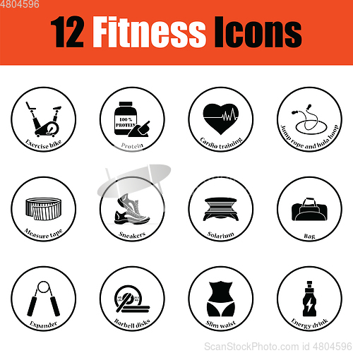 Image of Fitness icon set