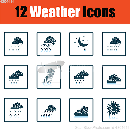 Image of Set of weather icons