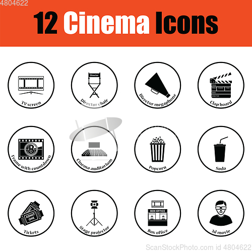 Image of Set of cinema icons