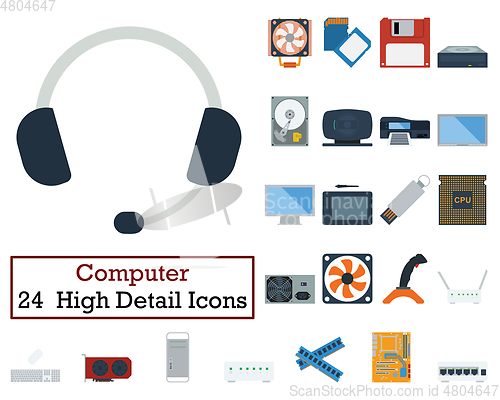 Image of Set of 24 Computer Icons