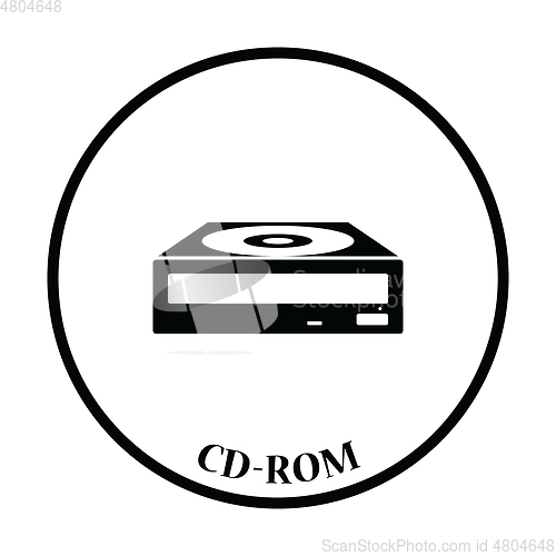 Image of CD-ROM icon Vector illustration