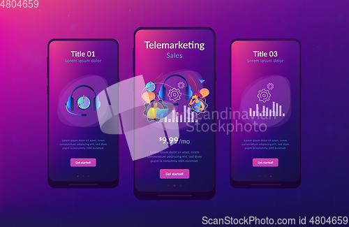 Image of Cold calling app interface template.