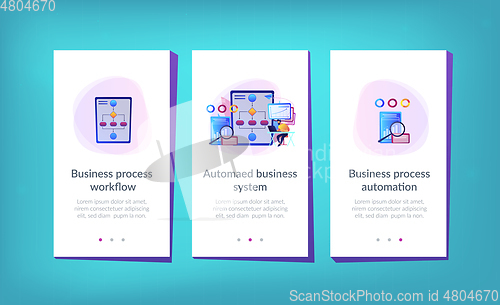 Image of Business process automation (BPA) app interface template.