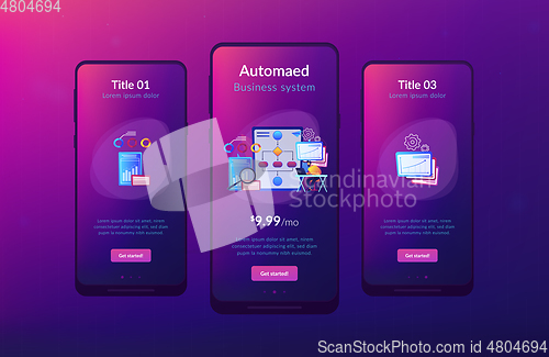 Image of Business process automation (BPA) app interface template.