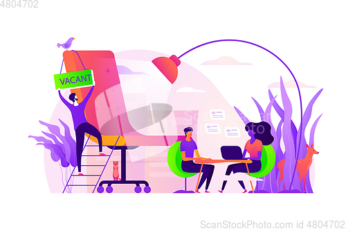 Image of Recruitment agency concept vector illustration.