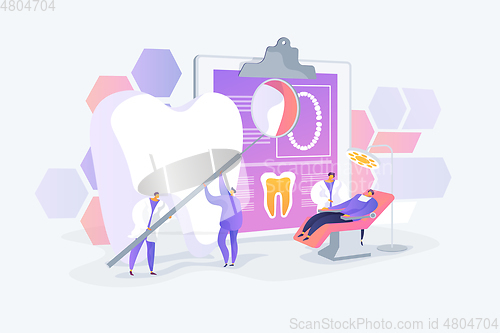 Image of Private dentistry concept vector illustration